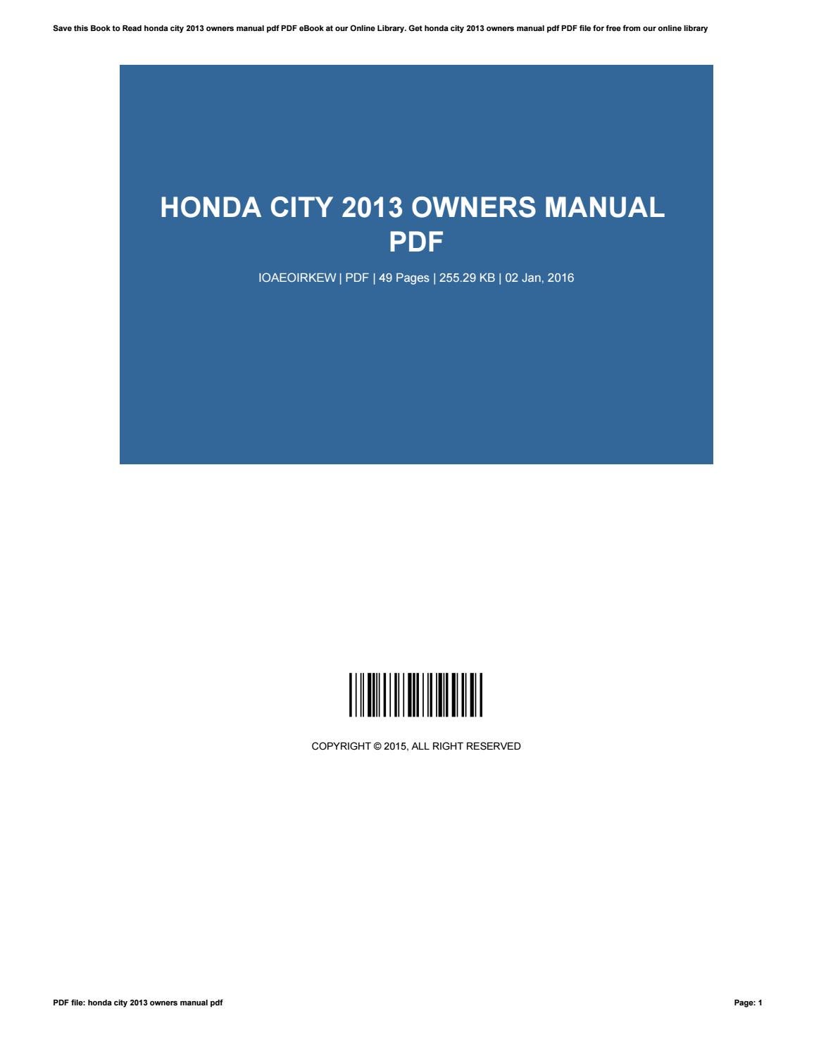 2013 honda metropolitan owners manual pdf