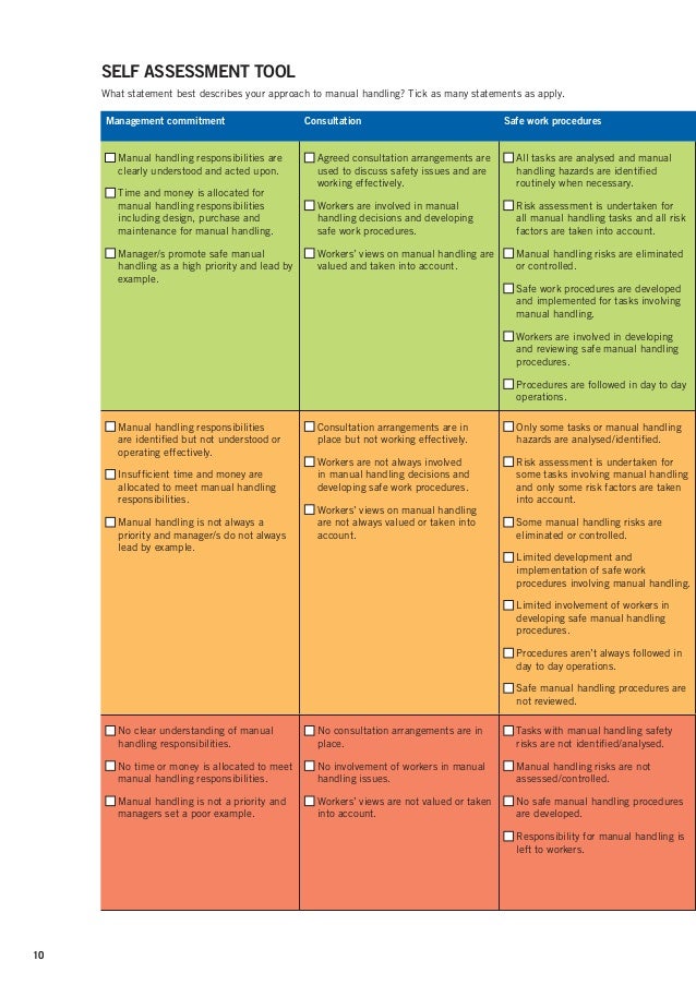 examples of manual handling procedures