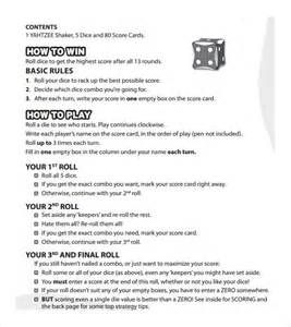 yahtzee free for all instructions