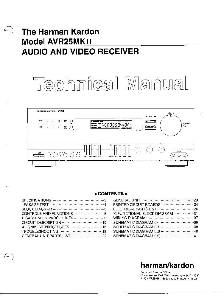 harman kardon avr 240 manual pdf