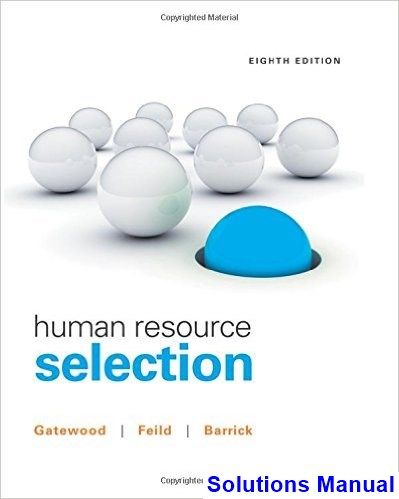 Human resource selection 8th edition gatewood pdf