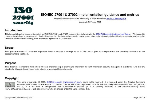 Iso 27001 implementation guide pdf