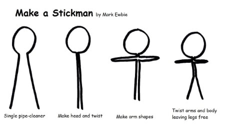 pipe cleaner muscle man instructions