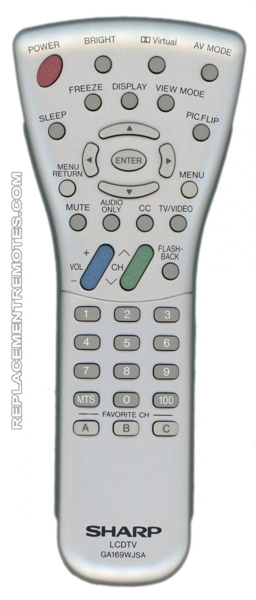 sharp tv remote control manual