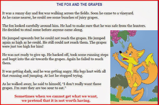 The fox and the grapes story pdf