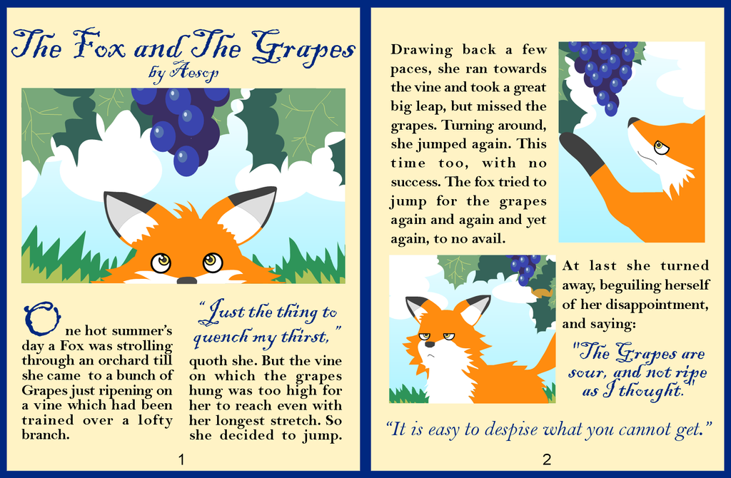 The fox and the grapes story pdf