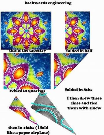 Tie dye folding instructions