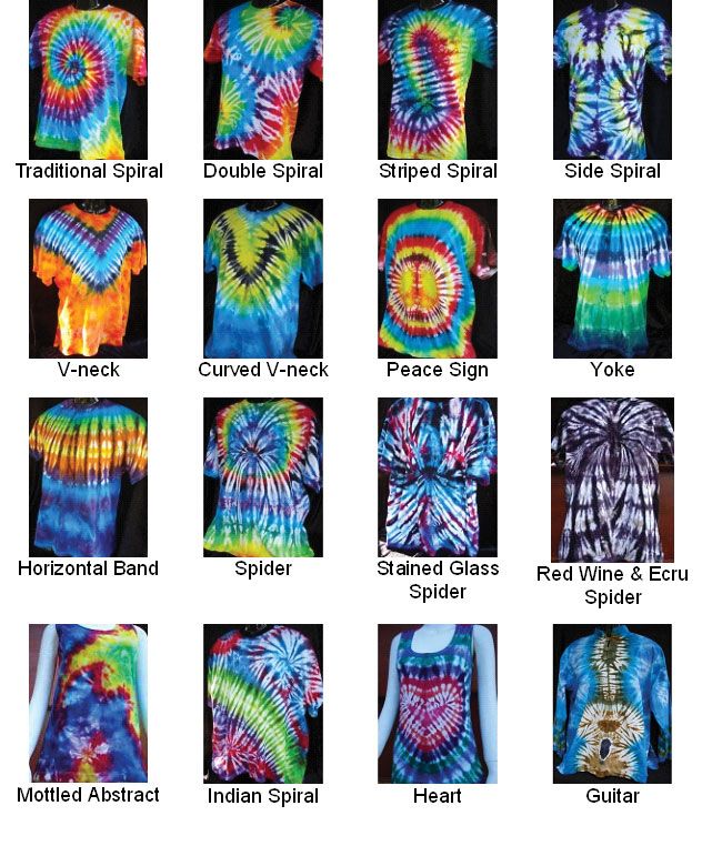 Tie dye folding instructions