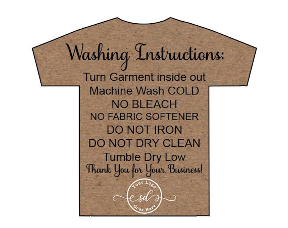 vinyl shirt care instructions